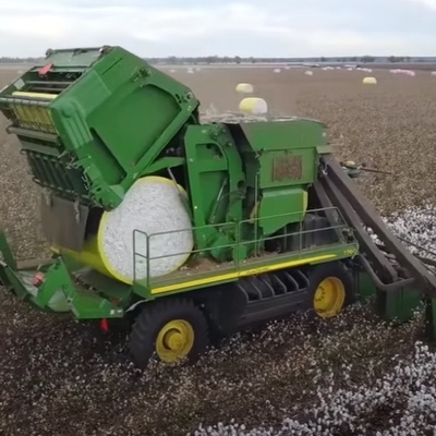 Film di avvolgimento in HDPE giallo di dimensioni 70um per raccoglitore di cotone CP770