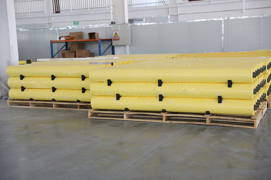 Film di avvolgimento in HDPE giallo di dimensioni 70um per raccoglitore di cotone CP770