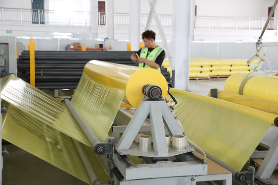 Film di avvolgimento in HDPE giallo di dimensioni 70um per raccoglitore di cotone CP770