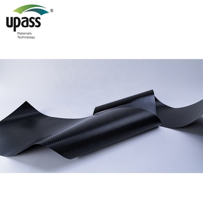 Materiale di superficie di pellicola di plastica in PE polimero autoadesivo modificato in bitume membrana del tetto impermeabile lavorato per tagliare le dimensioni