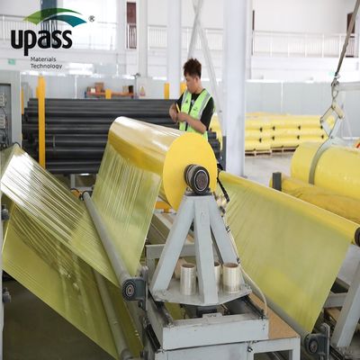Bright Yellow Protective Plastic Self-Adhesive Cotton Bale Wrap Film for Cotton Packing