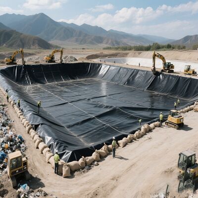 0.1mm Fish Farm Dam Liner HDPE Geomembrane Pond Liner Different Colors Thicknesses 1mm HDPE for Fish Farm Pond