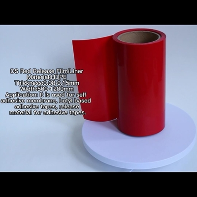 Fodera di rilascio rivestita di silicone dell'HDPE del film del rilascio dell'HDPE di colore rosso per i nastri della schiuma