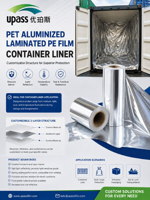 150μm VMPET Film laminato in alluminio PET per isolamento e protezione contro l'umidità dei container di trasporto
